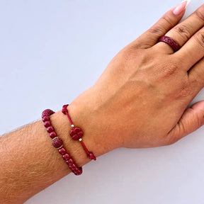 Grátis - Pulseira Trevo da Sorte em Cinábrio
